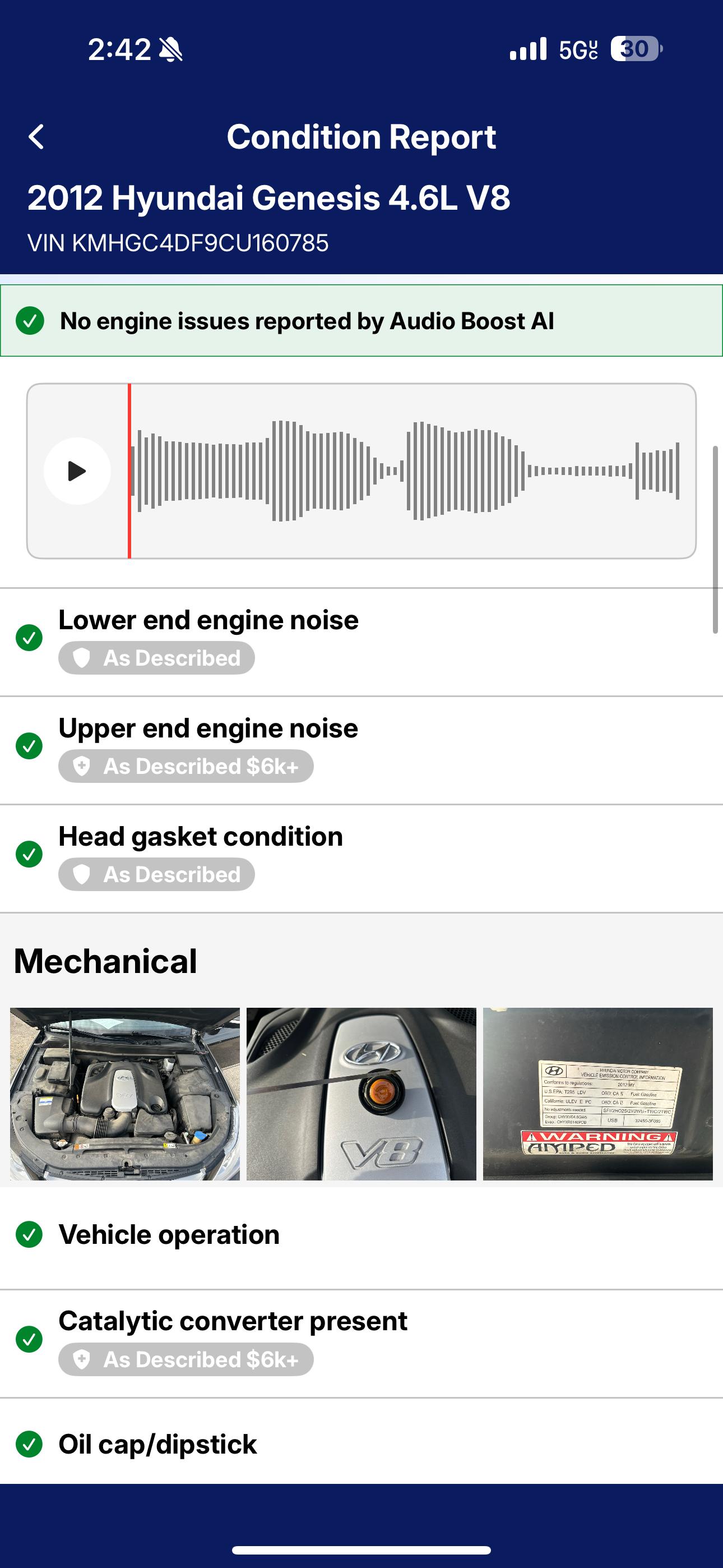 2012 Hyundai Genesis · 4.6L V8