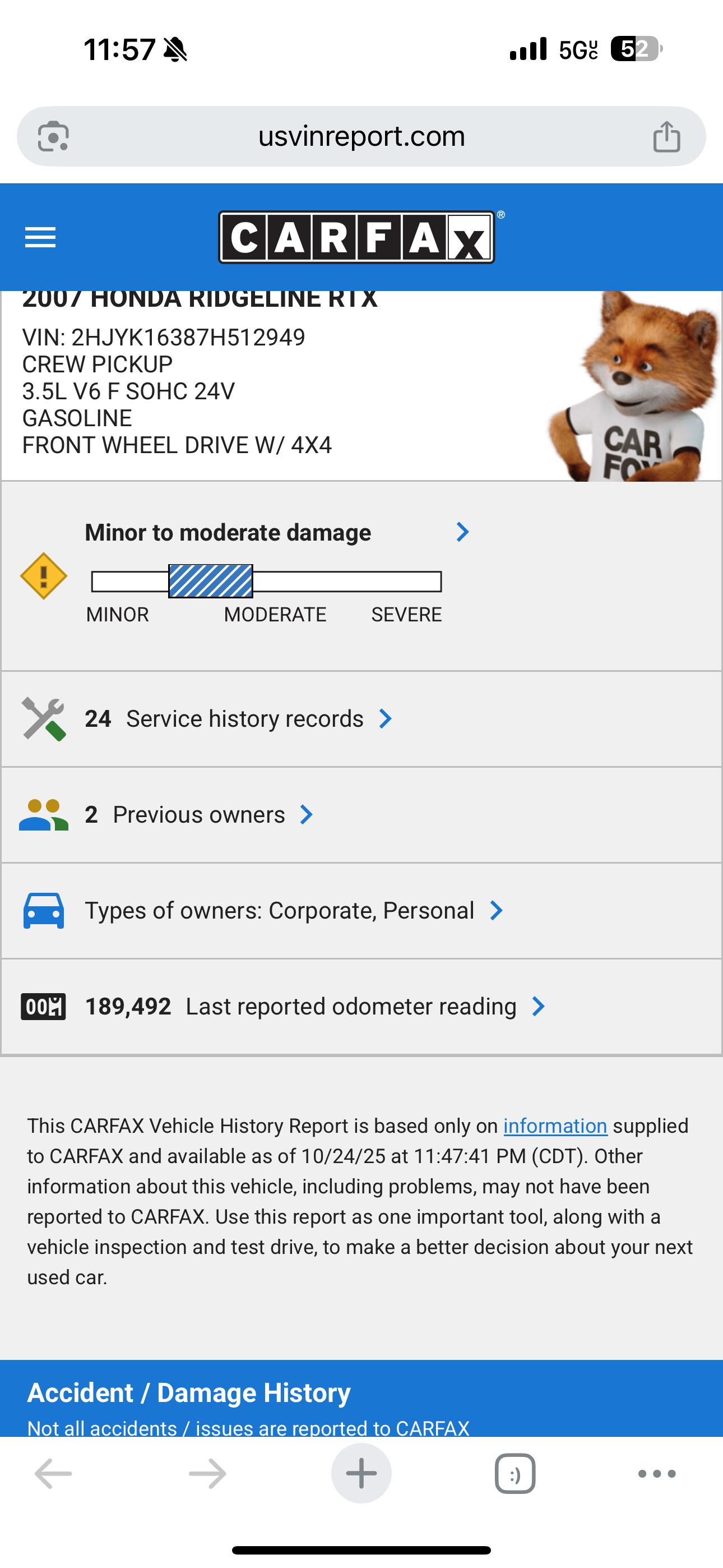 2007 Honda Ridgeline · RTX 4WD 6 cyl