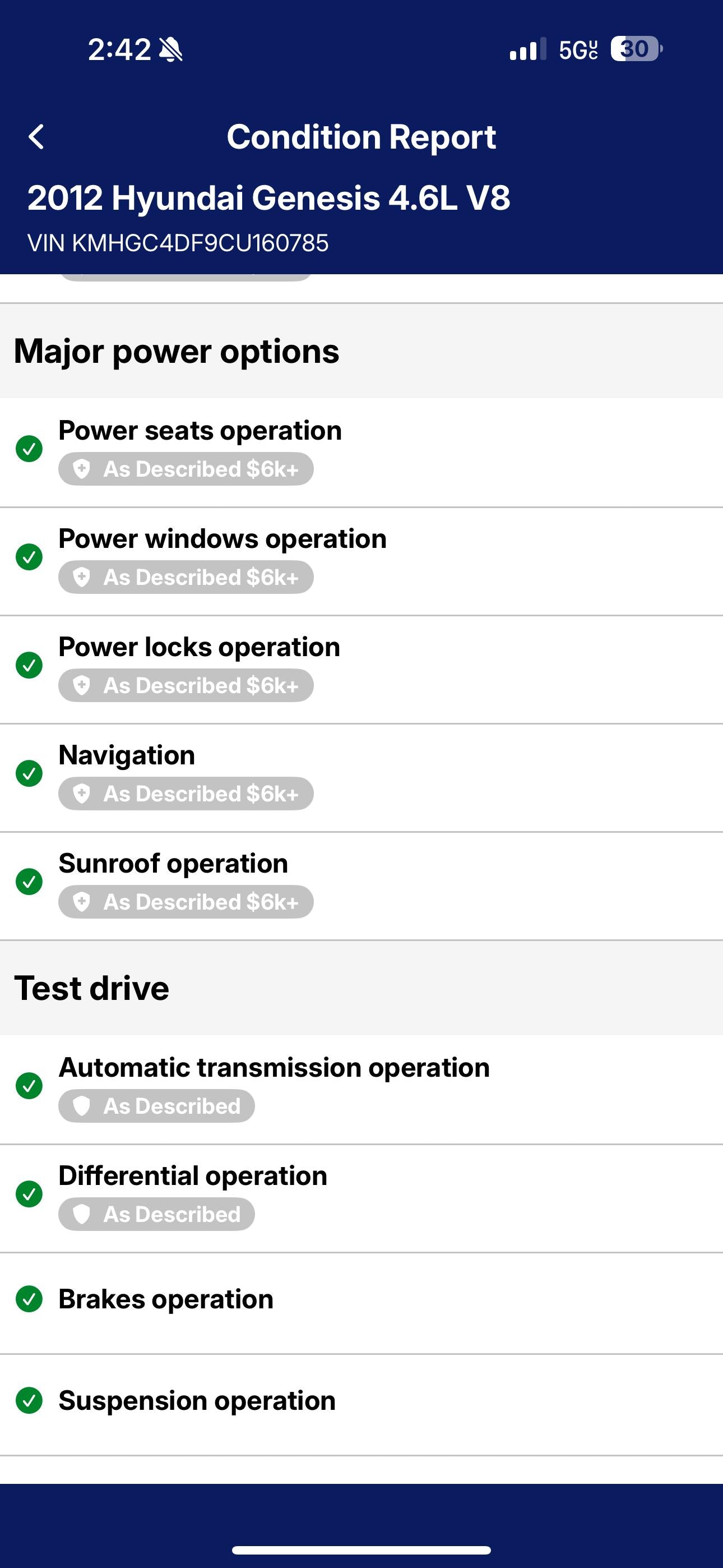 2012 Hyundai Genesis · 4.6L V8