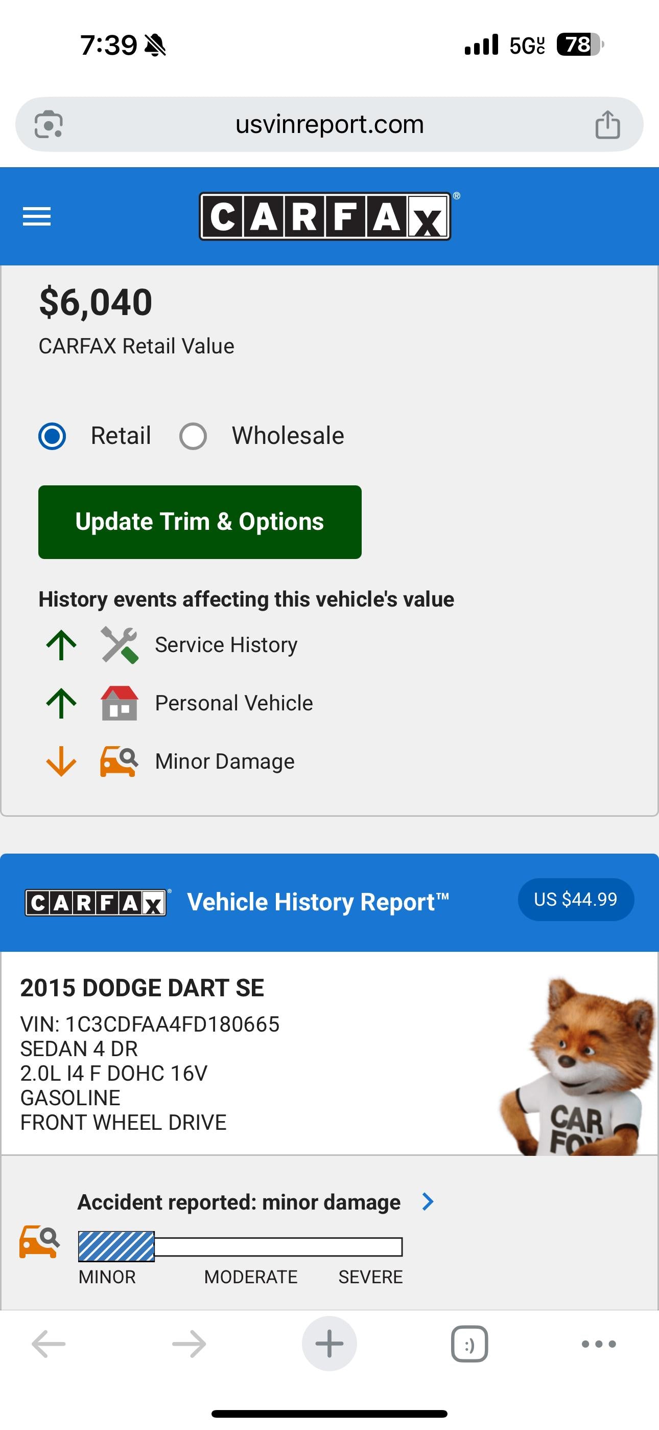 2015 Dodge Dart · SE Stickshift